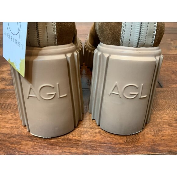 AGL Tiggy Brown Suede Fleece Lined Platform Block Heeled Boots, Size 40.5 | 10.5 - Picture 7 of 10